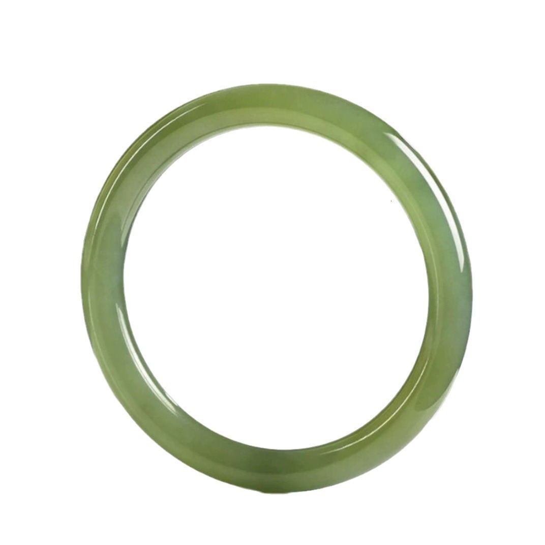 Natural Original Ecological Pattern Fine Myanmar Emerald Green Bangle 54mm-64mm Womens Jade Bracelet Send Girlfriend Send Mom 250318