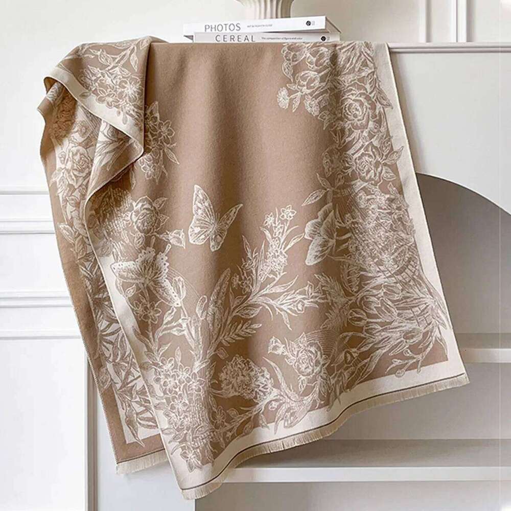 2025 Winter Warm Luxury Scarf Women Pashmina Shawls Blanket Wraps Female Imitation Cashmere Foulard Bandana Thick Scarves Hijab XJ260304