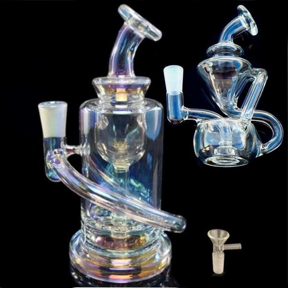 Mini Oil Hookahs Skull Glass Water Bongs Smoking Water Pipe Bubbler Recycler Bong Shisha With 10mm banger