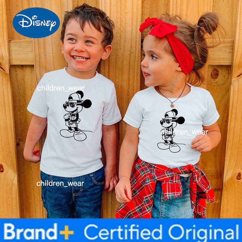 Disney Hi My Friend Mickey T-Shirt Mickey Avatar Comfortable Color Family Travel Parent-Child T-Shirt Mickey Vacation T-Shirt H260304