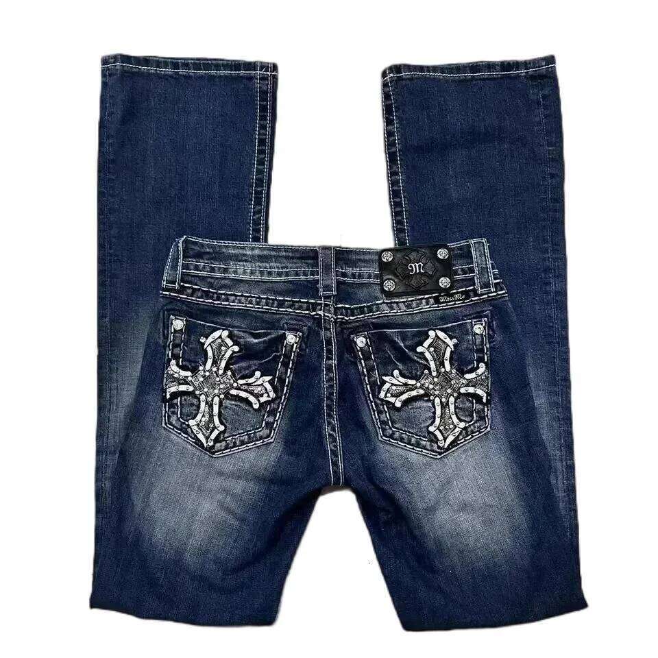 New American Style Street Wear Hip Hop Rock Revival Embroidered Loose Casual Y2k Wide Guys Men Jeans 26H0304
