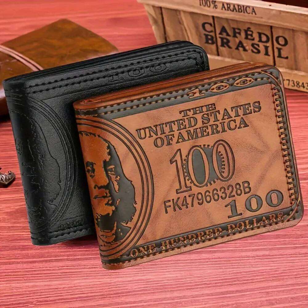 Men's Wallets With PatternWallet Male PU Leather Walet Photo Card Holder Fashion Large Capacity Wallet Purse Bag C260304