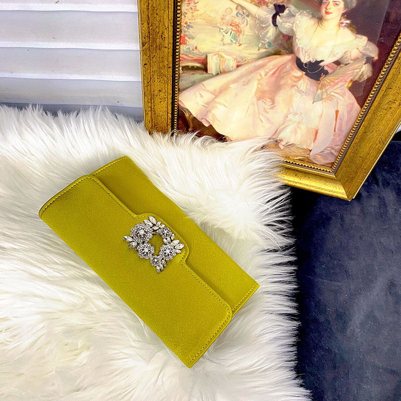 Fashion Satin Clutch Purse Women Handbag Glitter Diamond Evening Bag Wedding Party Banquet Bag Shoulder Bag 251107