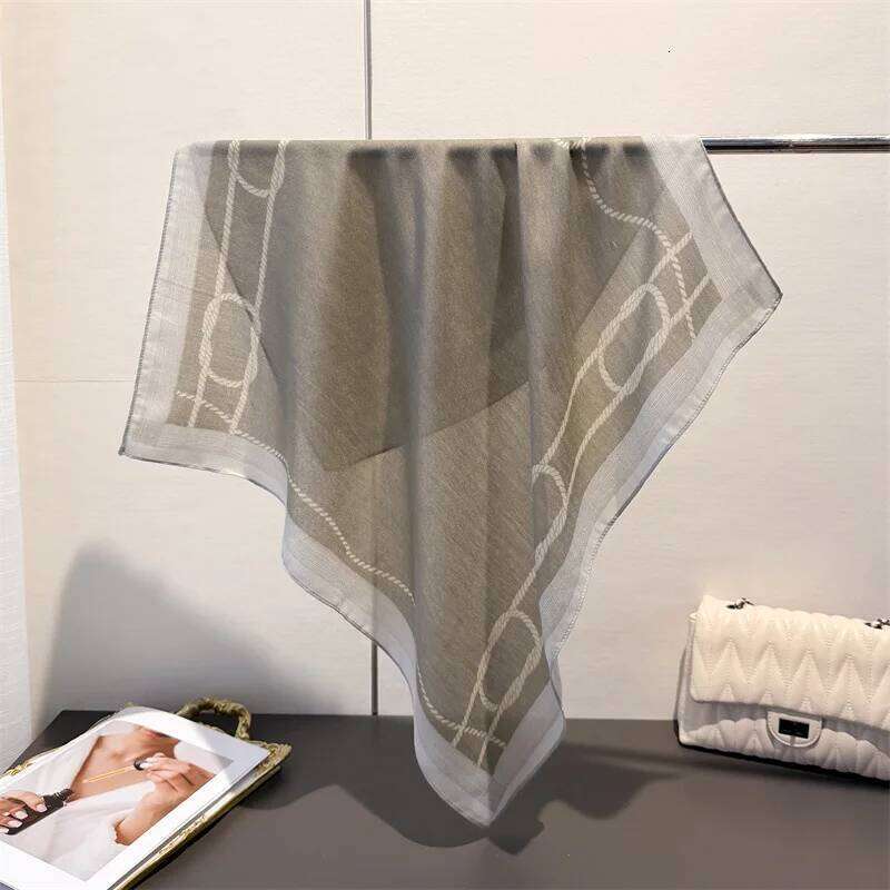 Luxury Solid Color Square Scarves For Women Soft Stain Neck Scarf Shawl Warp Elegant Neckerchief Bandanas Fashion Hijab XJ260304