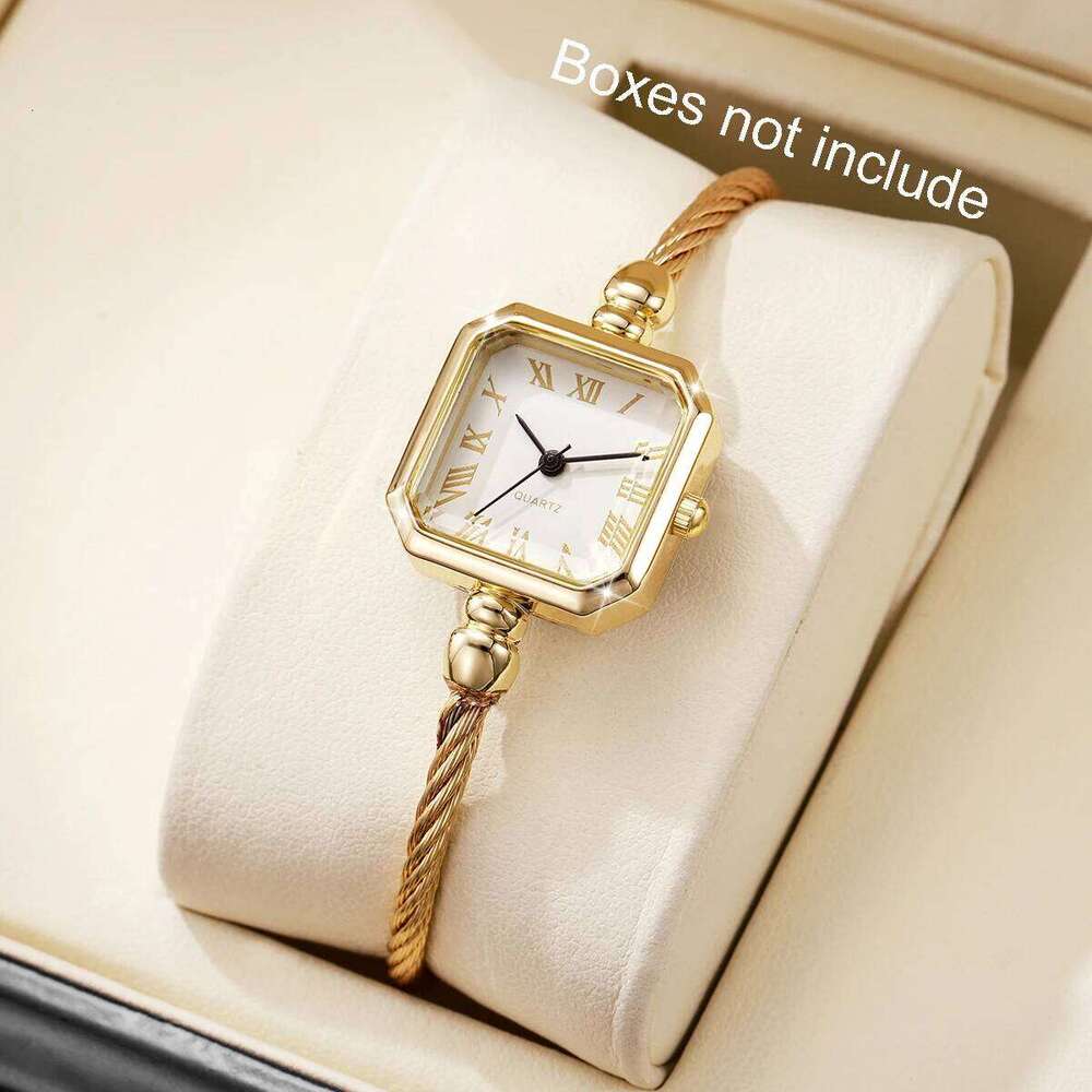 1/4PCS Fashion Square Roma Dial Women Quartz Watch Elegant Bracelet Strap Wristwatch Reloj Mujer Girls Clock Gift Without Box XJ260303