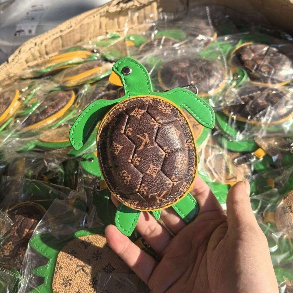 Influencer Celebrity Style Stock Monogram Cute Little Turtle Bag, Car Keychain, Coin Purse, Earphone Bag