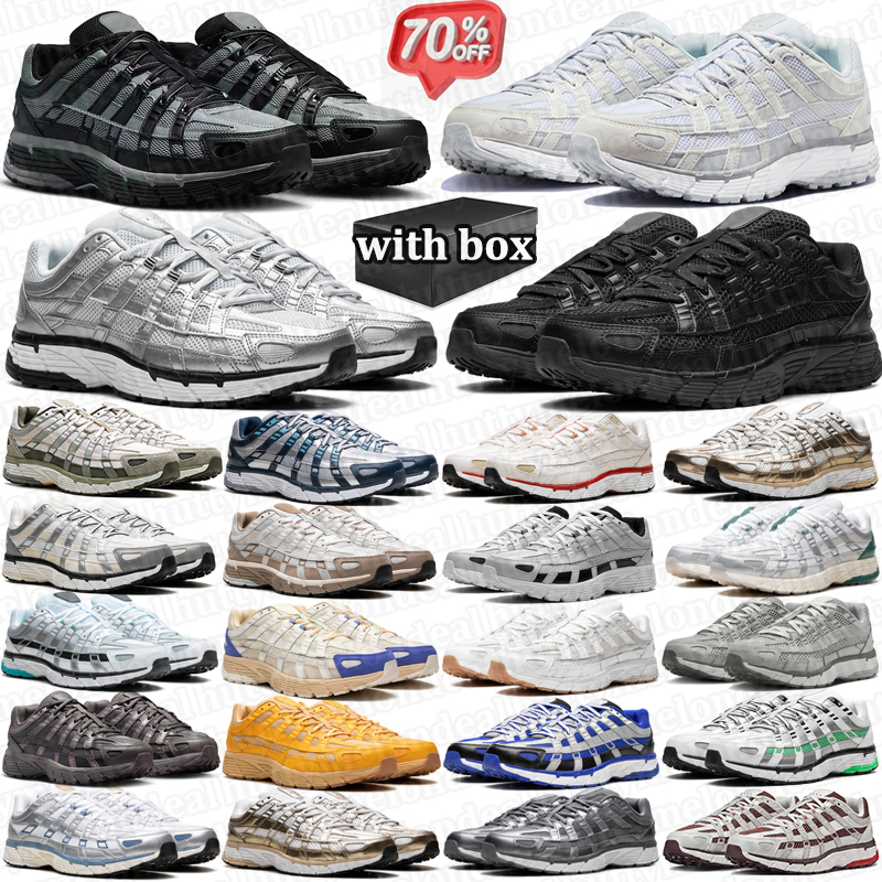with box p-6000 designer shoes p6000 running sneakers men women black white blue low sports mens trainers tennis shoes