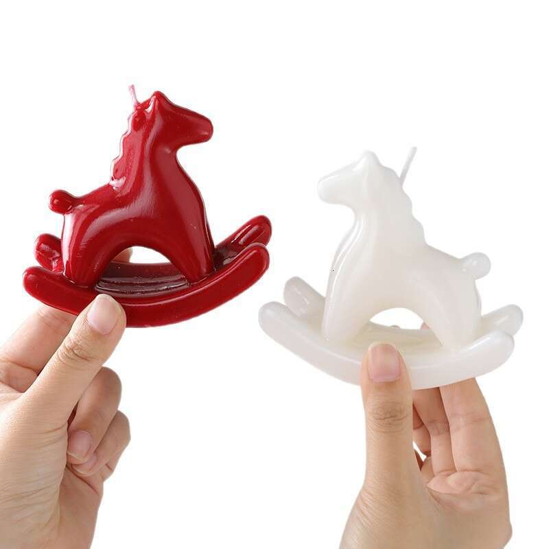 New Year Rocking Horse Scented Simple Design Sense Study Living Room Elegant Candle Creative Home Decoration Wholesale W260304