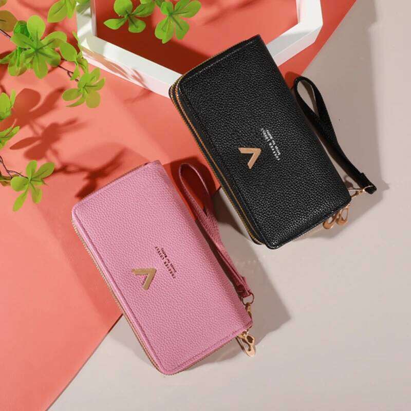 Fashionable Wallet For Women, Dual Zipper Closure, Multiple Card Slots, Large Capacity, Stylish Ladies' Coin Purse C260304