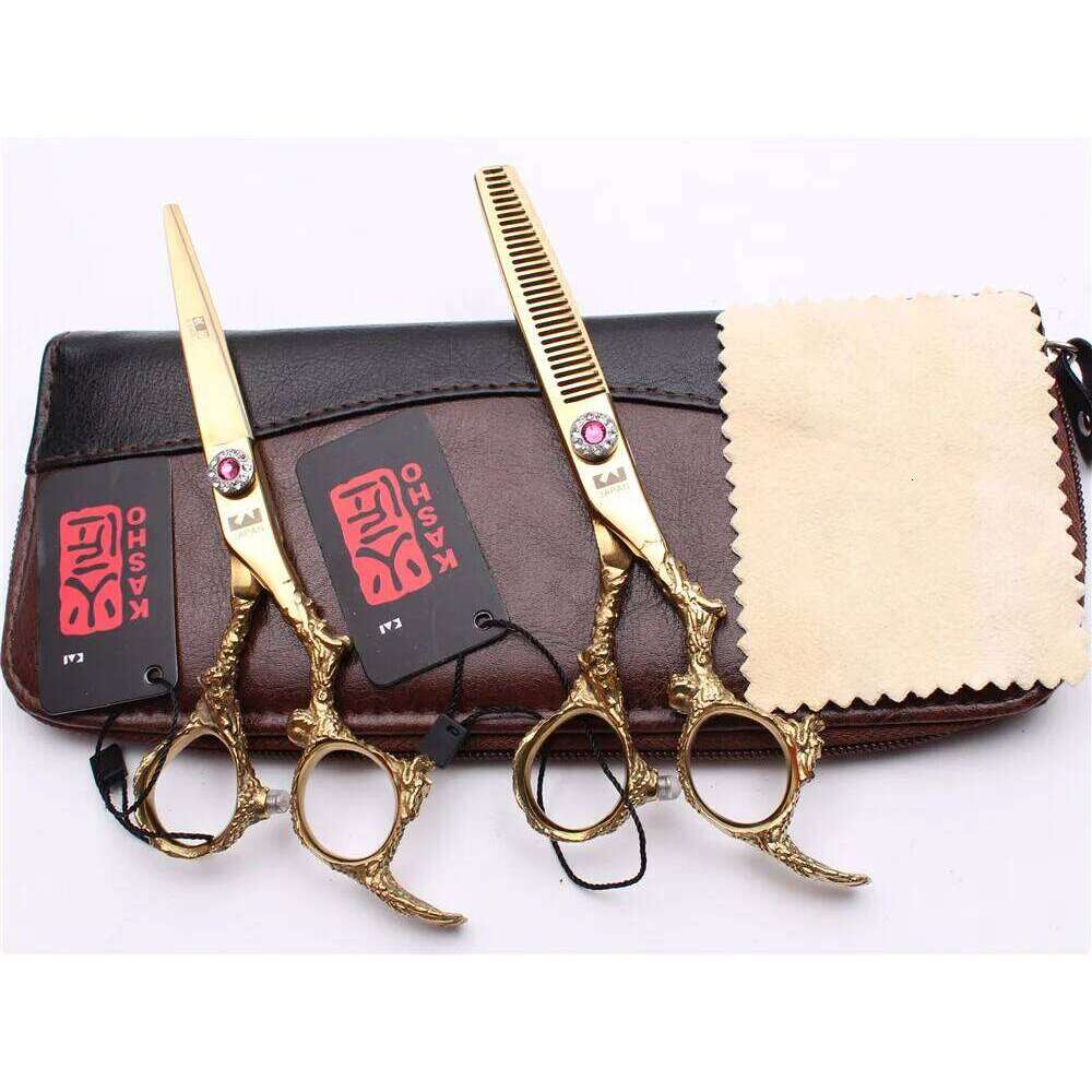 Professional 6 inch Hairdressing Barber scissors Straight Thinning Hair Cutting Tool H260303