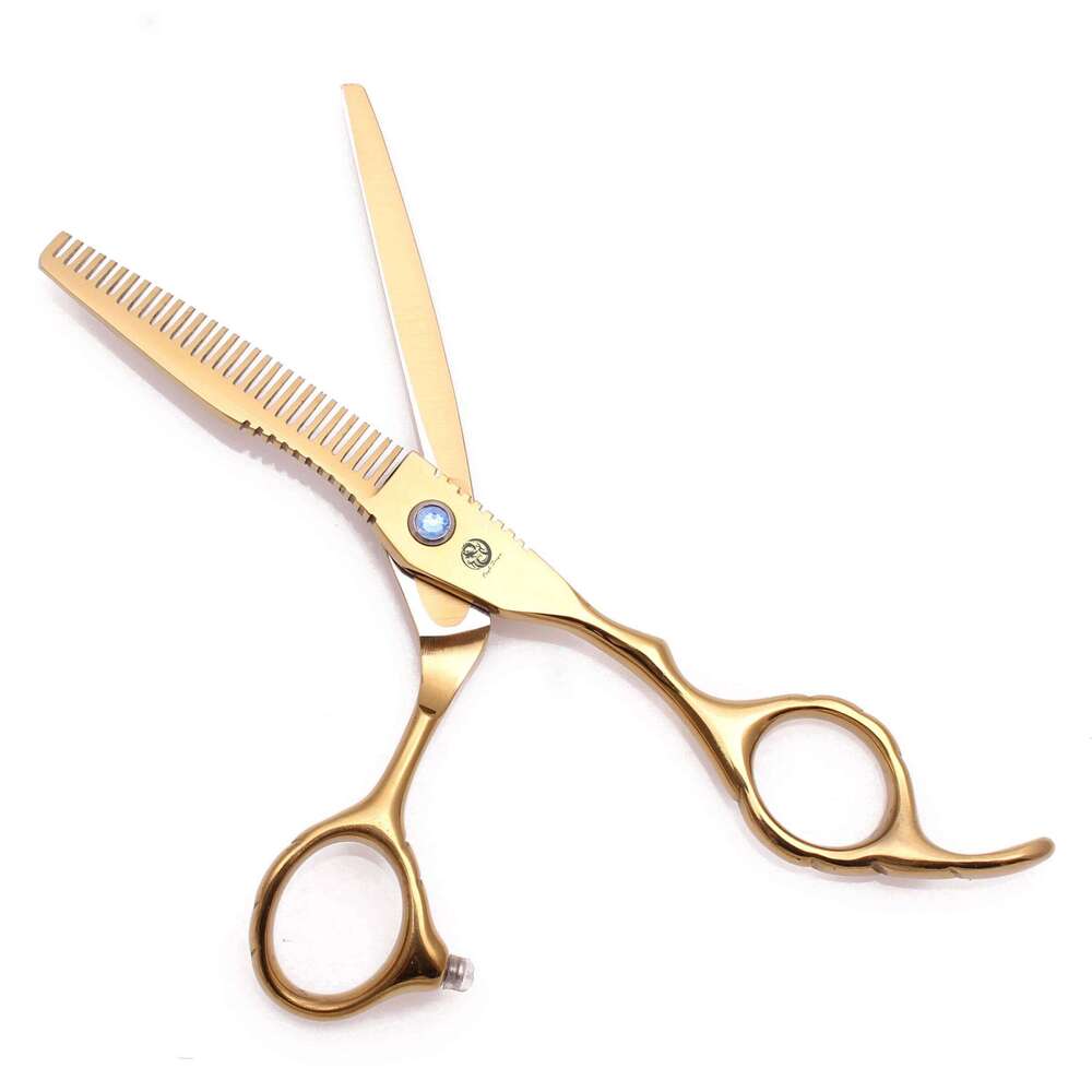 Professional Hairdressing 6" Japan Gold Stainless Cutting Thinning Shears Hair Scissors Dropshipping Z1011 H260303