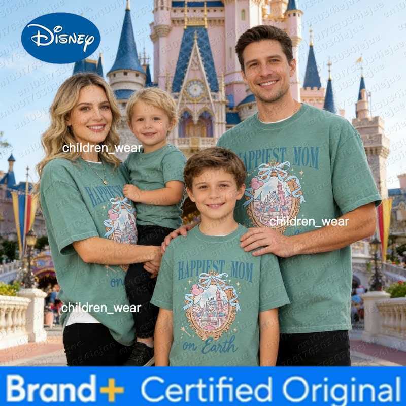 Disney 2026 Castle Coquette Bow T-shirt Happiest Mom on Earth Shirt Mama Tee Mothers Day Gift for Mom Disneyland Famil H260304