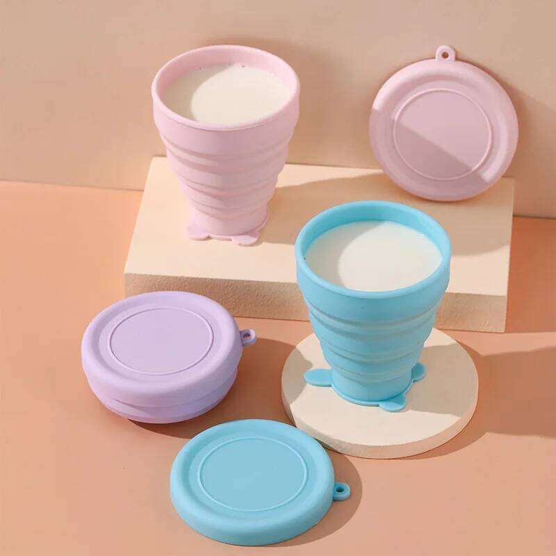 Outdoor Travel Mug Can Be Reused Foldable Durable Collapsible Teacup for Picnic Telescopic Cup Pocket Portable Silicone S260303