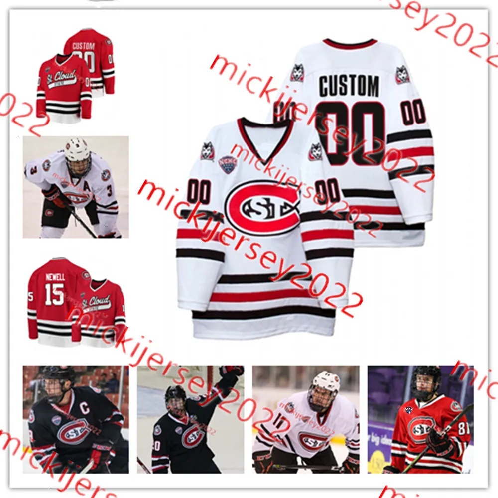 St. Cloud State Huskies Hockey Jersey Spencer Meier Aidan Spellacy Custom Stitched 13 Jami Krannila 15 Micah Miller James Gray Brady Ziemer Dylan Anhorn Jerseys