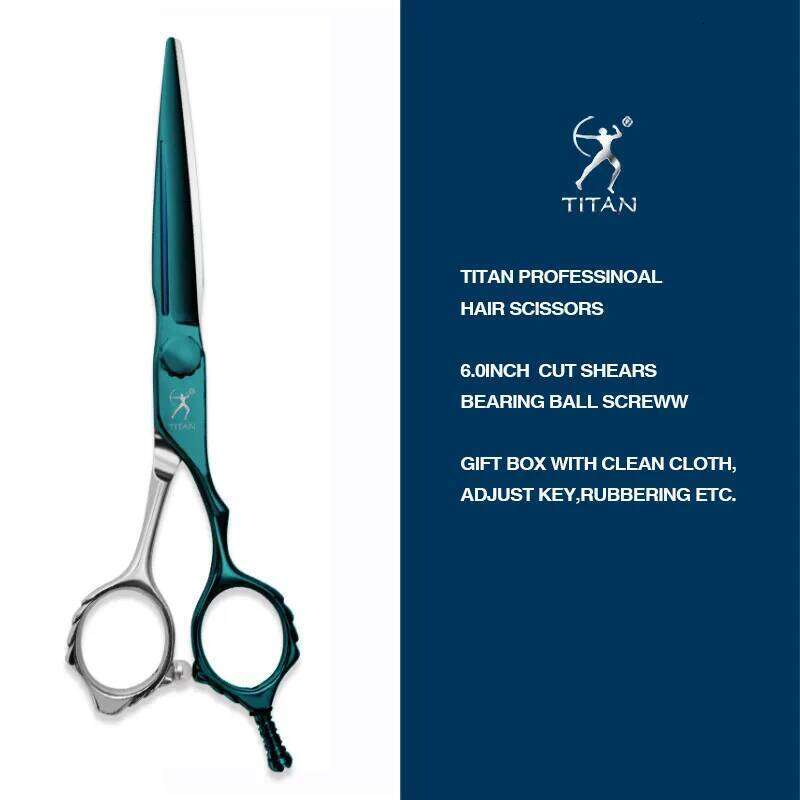 TITAN professional hair barber cutting scissors hairdressing shear salon toolsATS314 stainless steel H260303
