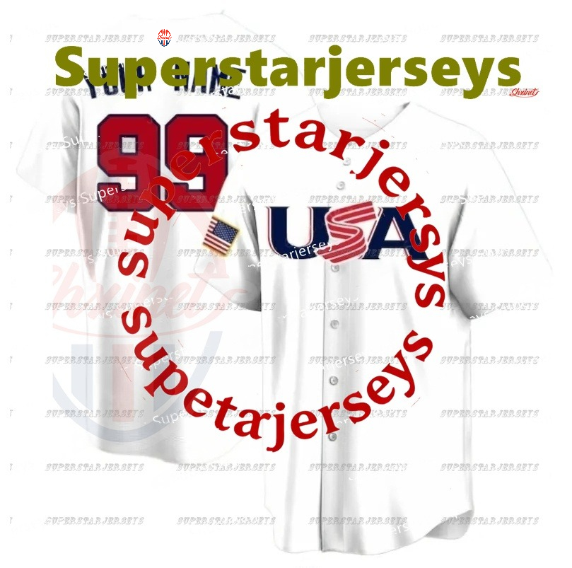 Aaron Judge Team USA 2026 World Baseball Classic Jerseys Paul Skenes Pete Crow-Armstrong Tarik Skubal WBC Cal Raleigh Harper United States