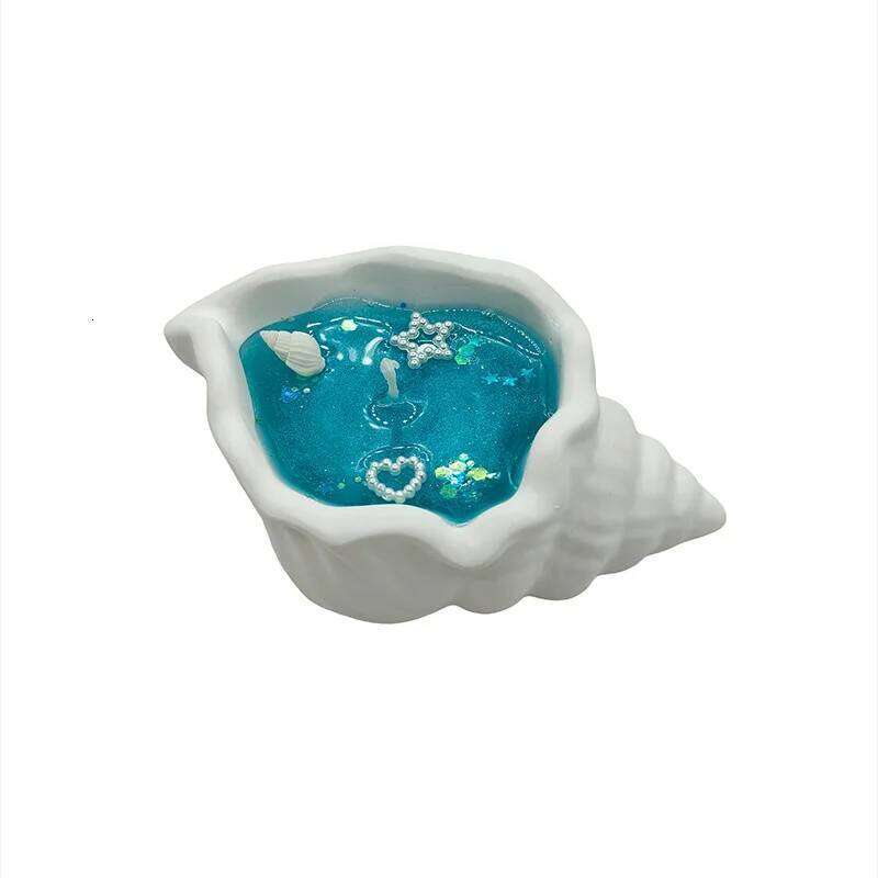 Fragrance Jelly Wax Handmade Gift Box Ambience Souvenir Ocean Wind Conch Aromatherapy Candle Ornament W260304