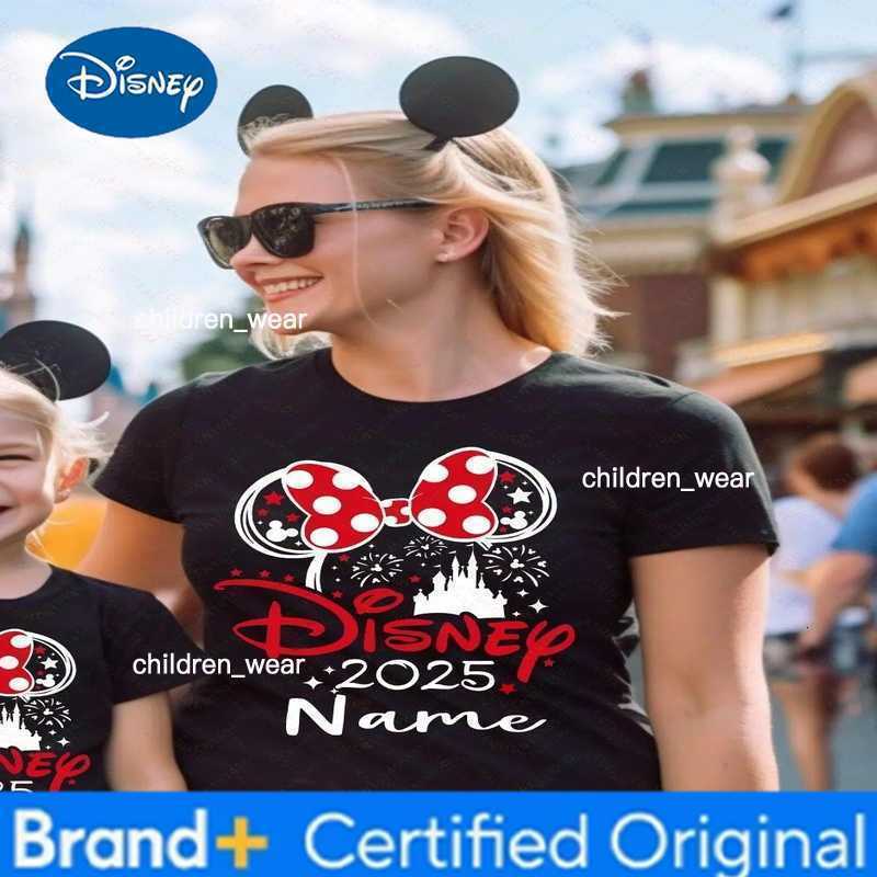 Disney Creative 2025 Pattern Printed Cotton T-shirt Summer Breathable Family T-shirt Clothing Harajuku Parents Children Clothing H260304