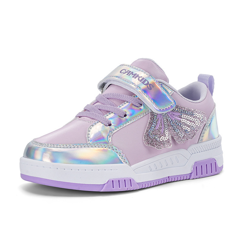 Free shipping Children's fashionable sports shoes, girls' sports shoes, fashionable leather-faced spring-autumn style children's casual