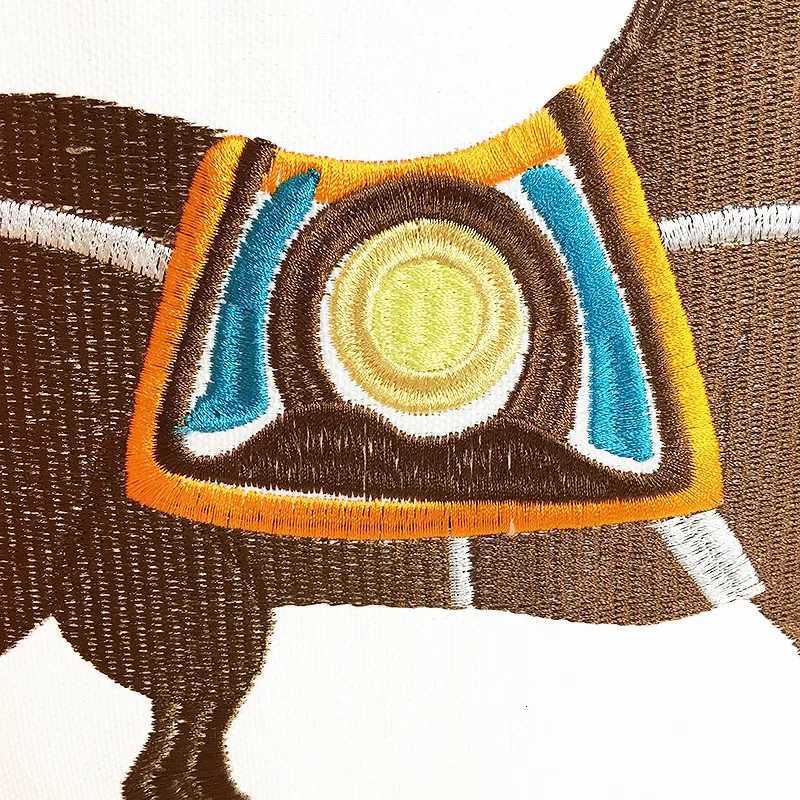 Horse Embroidery Pillow Cover, Luxury Decor for Couch Sofa, No Insert IncludedT260304