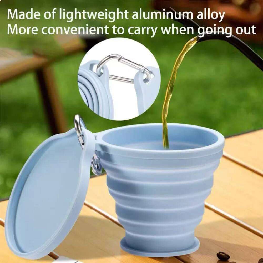 Outdoors Folding with Hanging Hole Creative Water Portable Washing Fashion Travel Silicone Cup S260303 0d1
