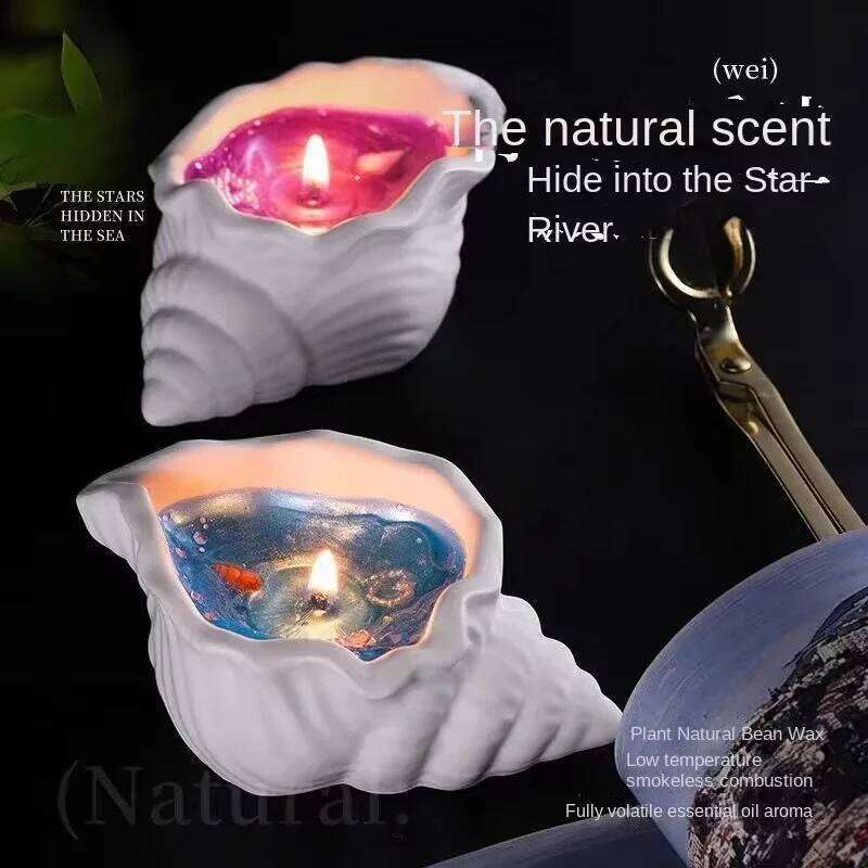 Aromatherapy Creative Starfish Scented Sea Shell Candle Handmade Perfumed Candles Gift Home Decor W260304