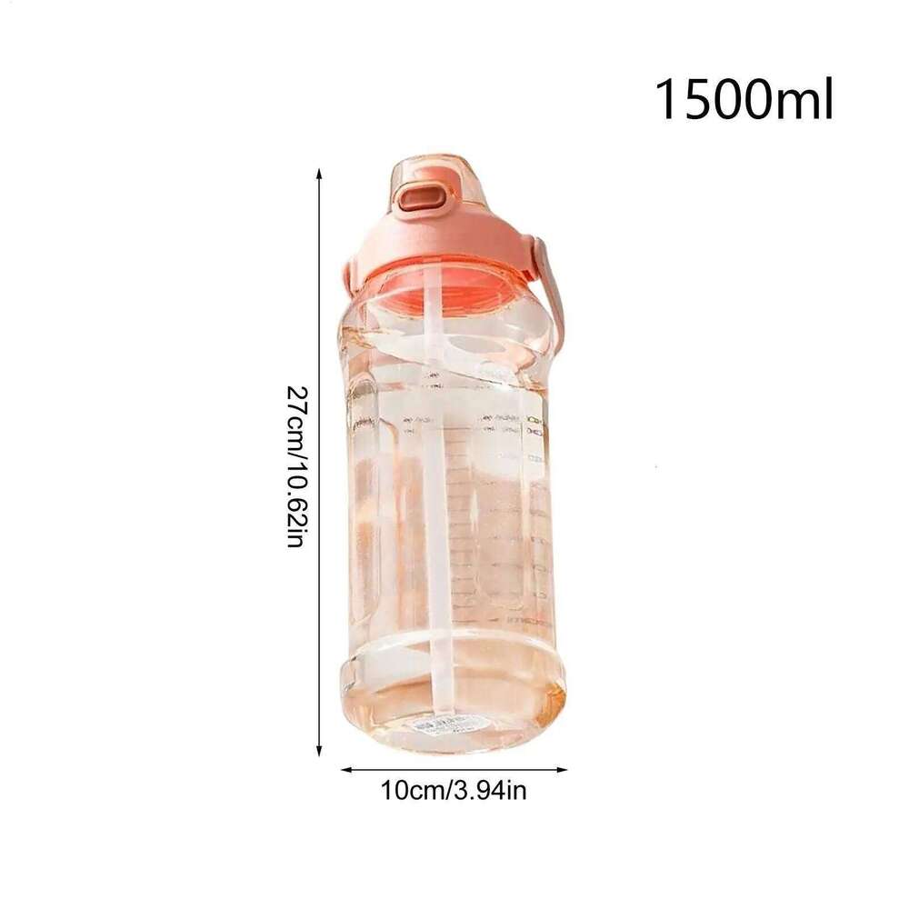 Sport Bottles Leakproof Water Bottle 1.5L Portable Drinking Accessory Leak-Proof Cup For Work Cycling Traveling Camping Outdoor S260303