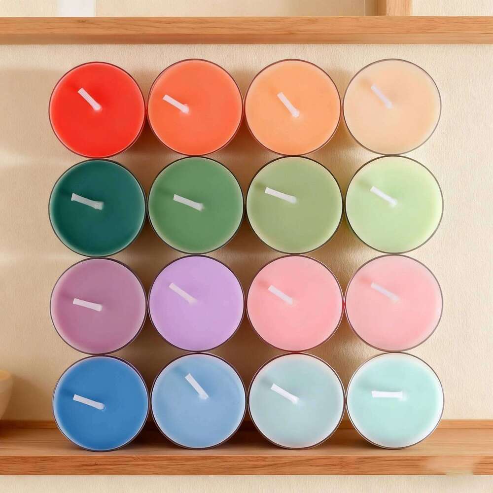 Glass Cup and Cone Scented Set of 6, Creative Aromatherapy Candle Gift for Home, Spa Relaxation Bathroom Decor, Romantic W260304