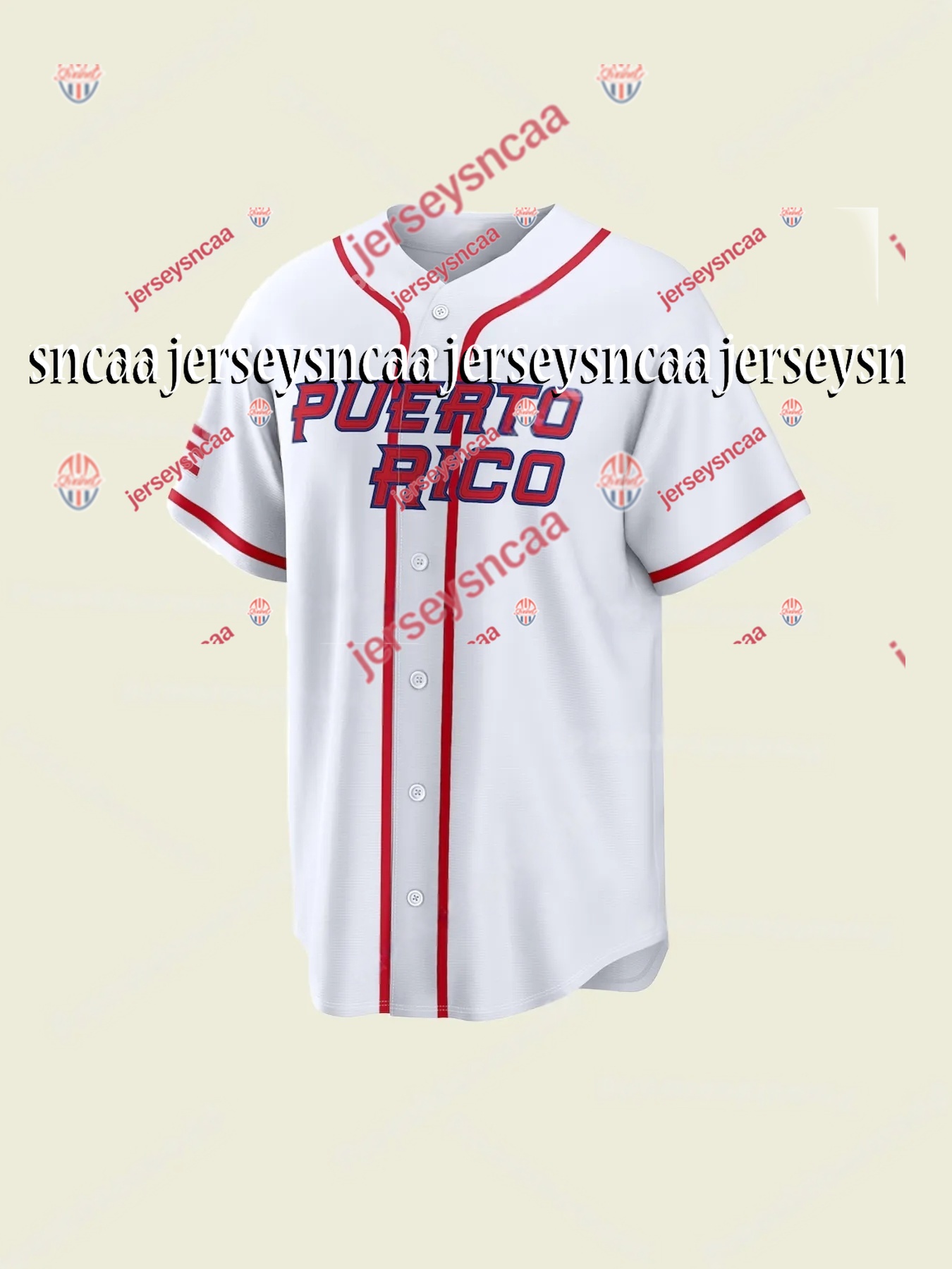Custom Jersey Team Puerto Rico 2026 World Baseball Classic WBC Francisco Lindor Carlos Correa Javier Baez Edwin Diaz Marcus Stroman Enrique Hernandez 