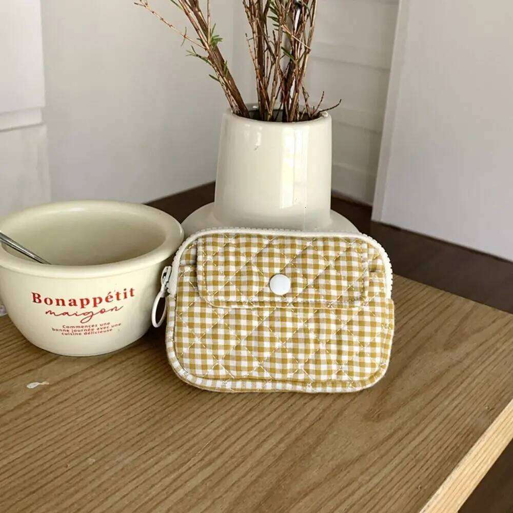 Stripe Floral Coin Purse Flower Large Capacity Small Makeup Lipstick Earphone Card Holder Mini Canvas Storage Bag Daily C260304