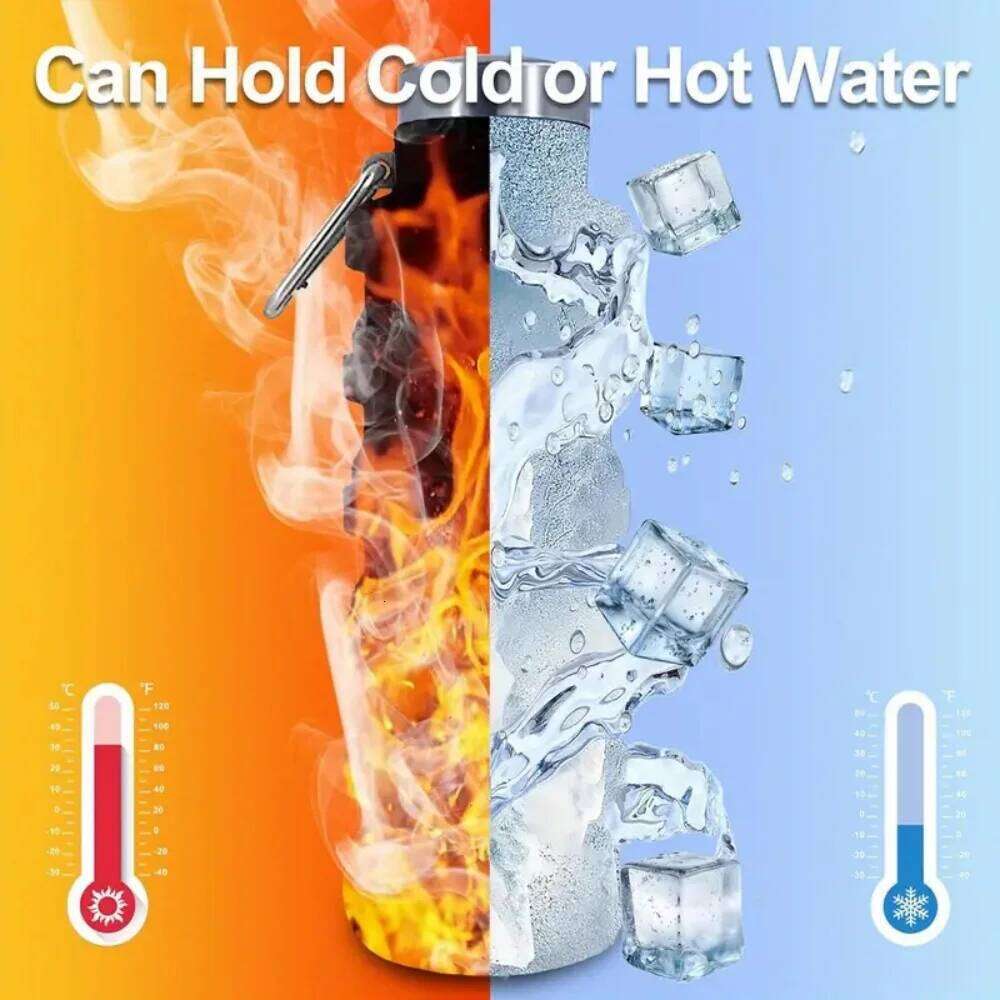 Collapsible Water Bottle, Reuseable BPA Free Silicone Foldable Bottles Portable Hiking Cup For Outdoor Mountaineering Tours S260303