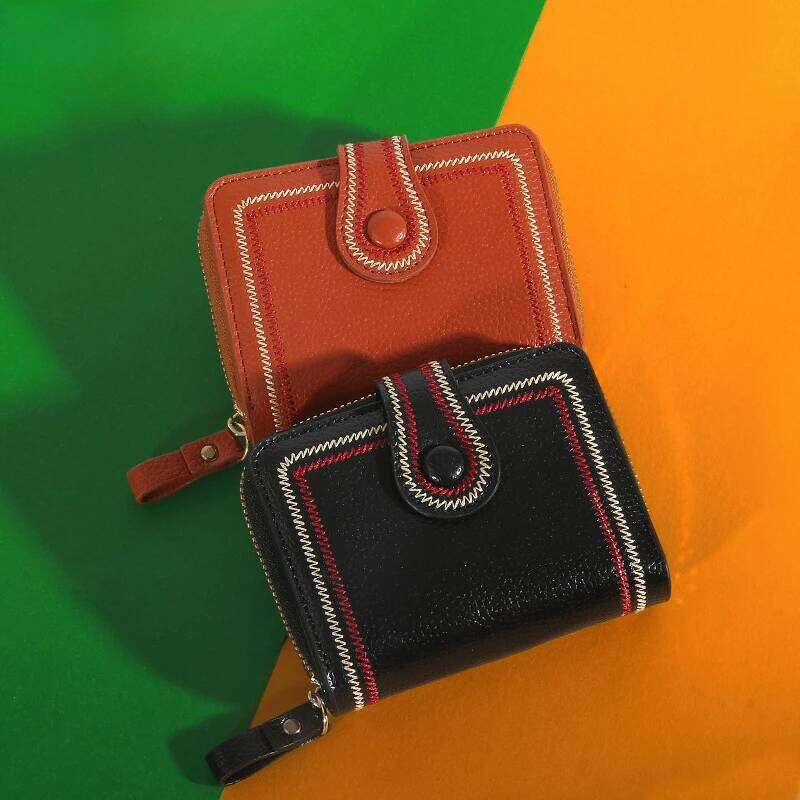 Simple Wallet Women's Short Retro Hong Kong Style Versatile Large Capacity Multi-card Slot Zipper Coin Card Holder C260304