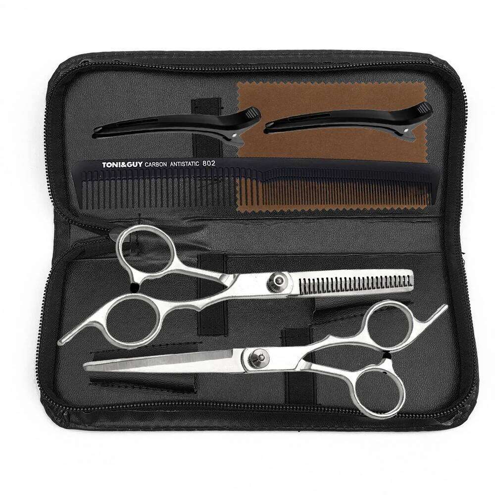 Professional Barber Scissors Accessories Shop 6 Inch Hairdressing Hair Haircut Cutting Thinning Tools Salon Hairdresser's Set H260303