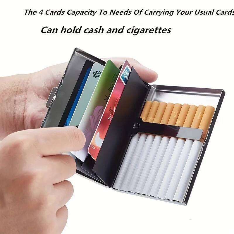 RFID Credit Protector Stainless Steel Money Clip Wallets Business Card Holder for Men Women C260304