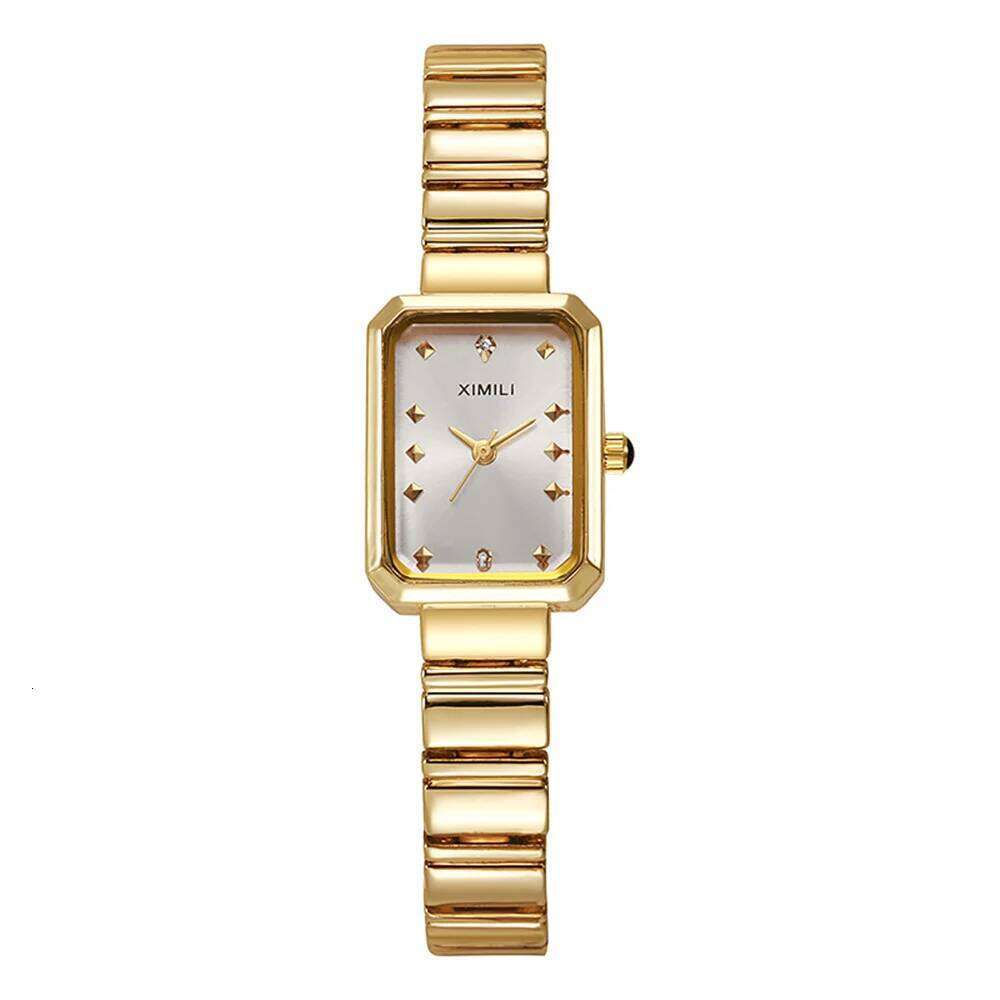Ladies Watch Simple Gold Square Luxury Quartz Watches Fashion Stainless Steel Women's Business Dress Clock Wristwatches XJ260303
