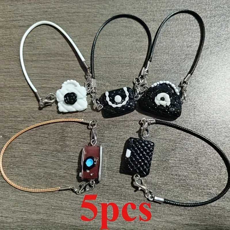 1/3/5pcs Handmade Resin Doll Bag Set - Camellia, Quilted & Camera Style Mini Bags for Labubu DIY Accessories GiftsT260304