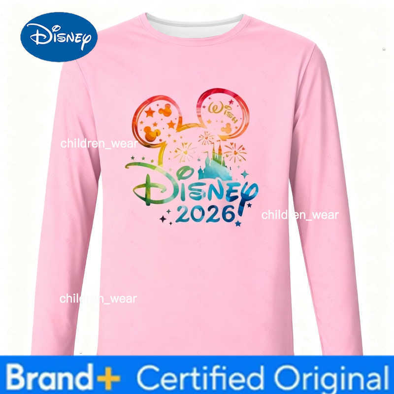 Disney 2026 Magic Kingdom Trip Family Matching Outfits Long Sleeve T-Shirts Quick-dry Casual Comfy Stylish Soft Stretchy H260304