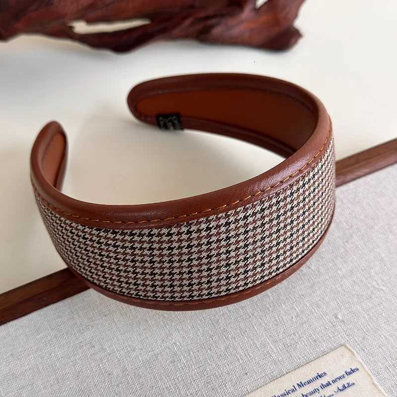 Retro Leather Headband for Women 2025 French Style Wide Hair Hoop Hairbands Female Headwear Hair Band Hair Accessories Headdress H260304 - view 7