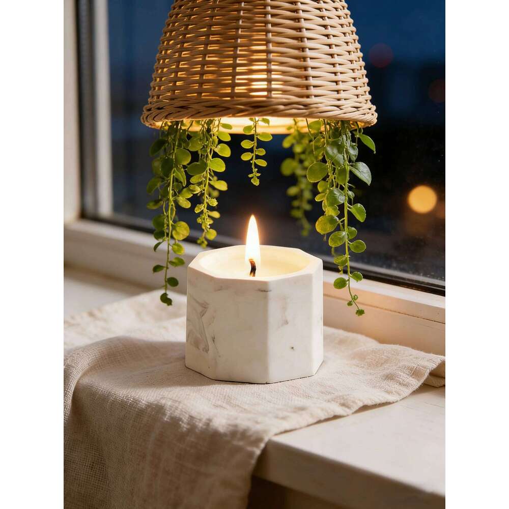 Marble Scented Jar Candle - Smokeless Aromatherapy Home Decor Gift W260304