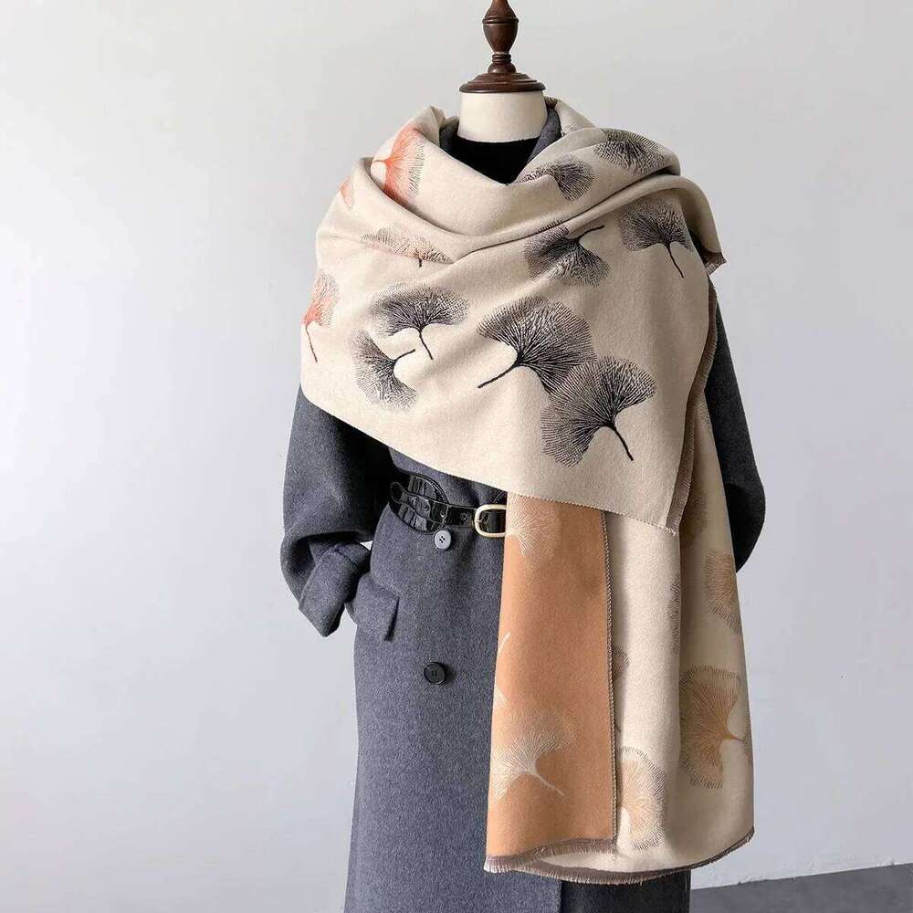Winter Warm Cashmere Scarf for Women Luxury Pashmina Blanket Thick Shawl Wrap Neckerchief Fashion Bufanda Echarpe Poncho 2024 XJ260304