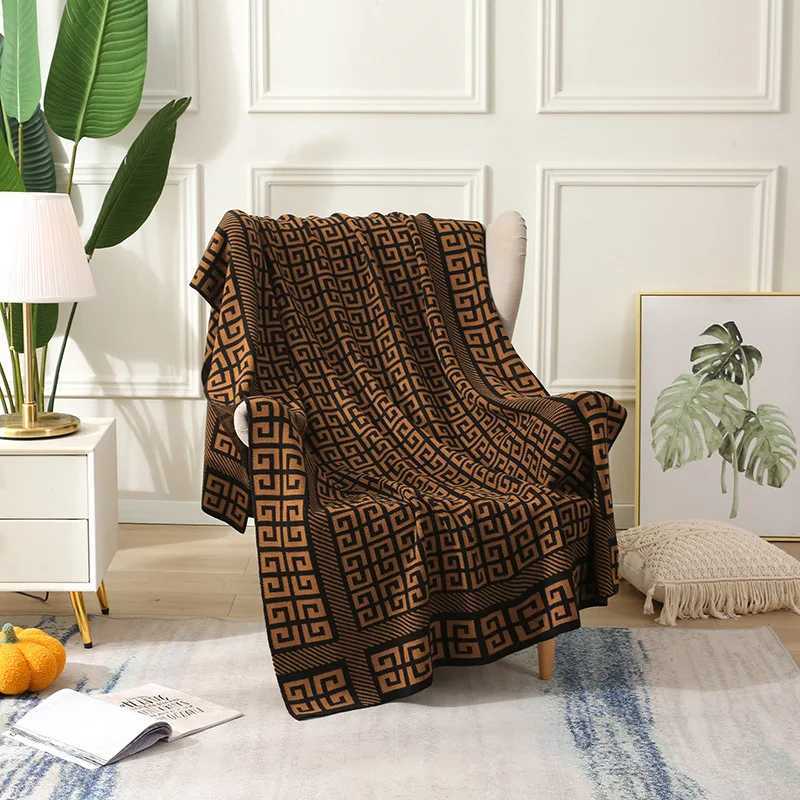 Luxury Nordic Knitted Blanket Minimalist Sofa & Bed Throw for Air ConditioningT260304