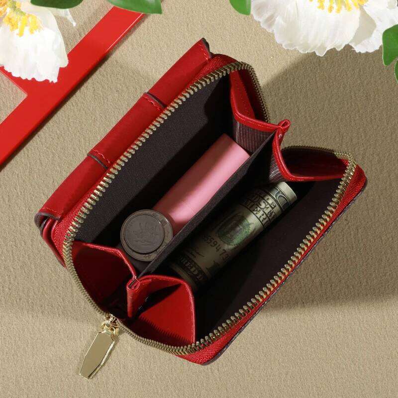 Women's Short Style New Korean Edition Simple and Fashionable Zero Wallet Buckle Zipper Multi Card Bag Small Squ C260304