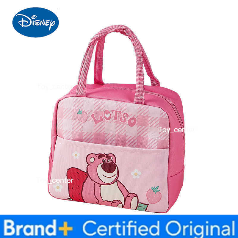 Cute Disney Lotso Thermal Lunchbox Bag Cartoon Camping Picnic Bag Student School Waterproof Oxford Cloth with Lunch Bag Gift H260304