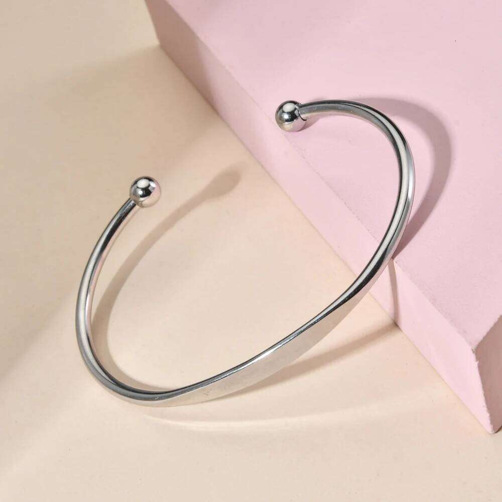 ZMZY Vintage Stainless Steel Bangle for Men Women Cuff Bracelet Unisex Casual Pulseira Gents Jewelry XJ260303