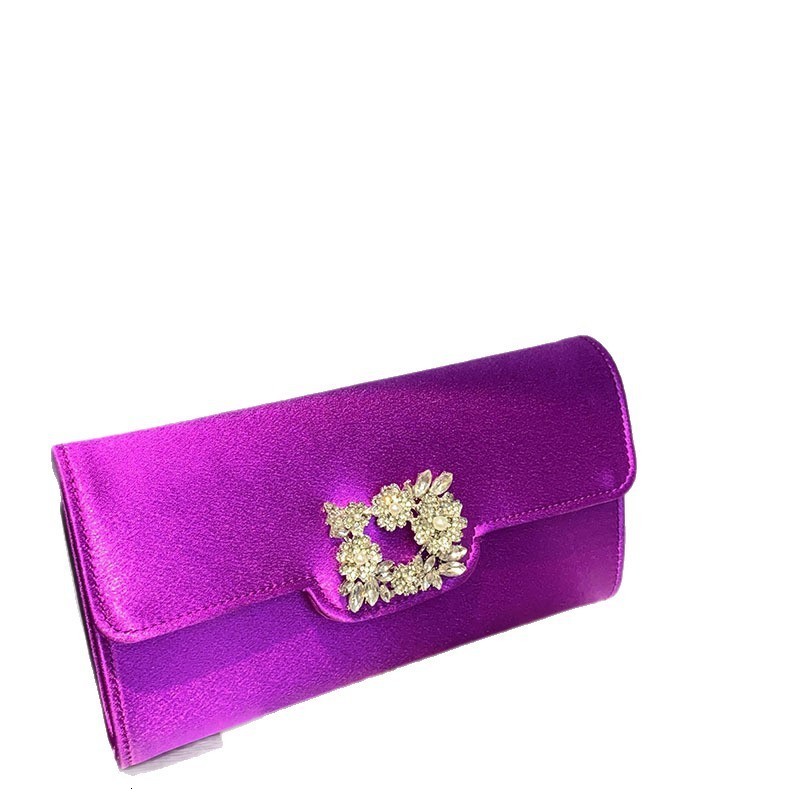 Fashion Satin Clutch Purse Women Handbag Glitter Diamond Evening Bag Wedding Party Banquet Bag Shoulder Bag 251107