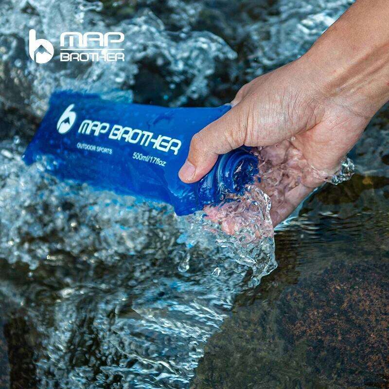 MAP BROTHER S001 S002 250ml 500ml Soft Flask Folding Collapsible Water Bottle TPU Free For Running Hydration Pack Waist Bag Vest S260303