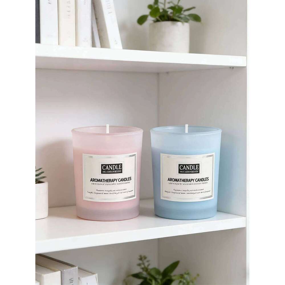 Coloured frosted glass scented candle, creative home fragrance gift, smokeless candle decoration W260304