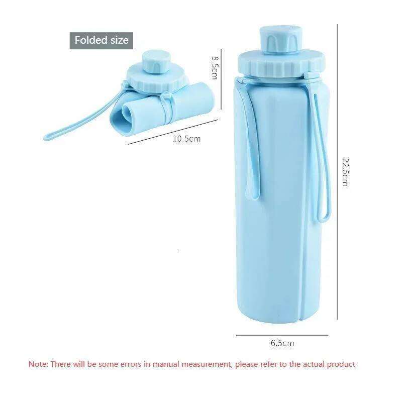 New Silicone Folding Water Outdoor Sports Kettle Portable Anti Drop Travel Mouthwash Cup S260303