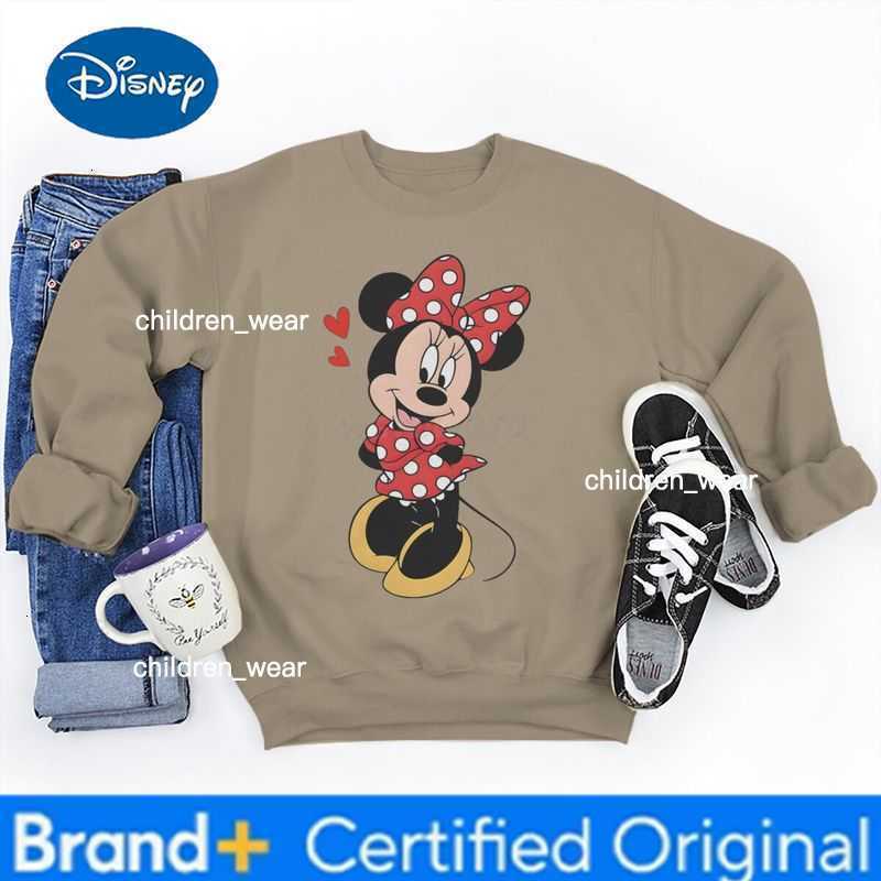 Disney Valentines Day Mickey Mouse Minnie Sweatshirt Anime Graphics Couple Matching Pullover Women Men Long Sleeve Sweet Sweatshirts H260304