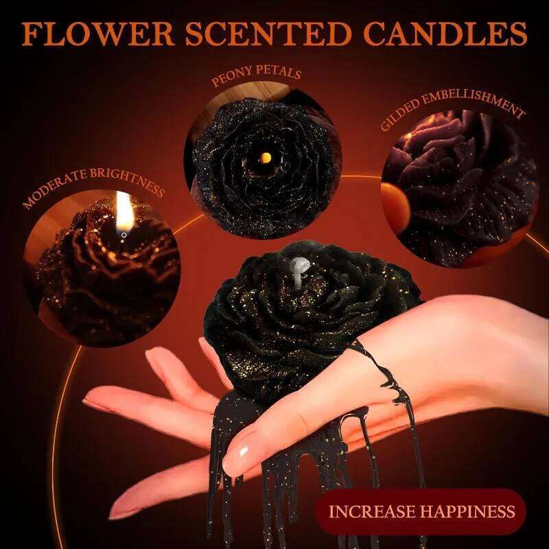 Temperature Peony Scented Candles Couples, Atmasphere Soy Wax Candle with Low Heat Drip Valentine's Day for Adults, 80g W260304